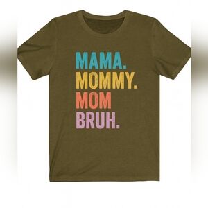 Olive Green Graphic Kids T-Shirt